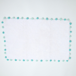 Badmat met pompons blue/green